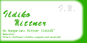 ildiko mittner business card